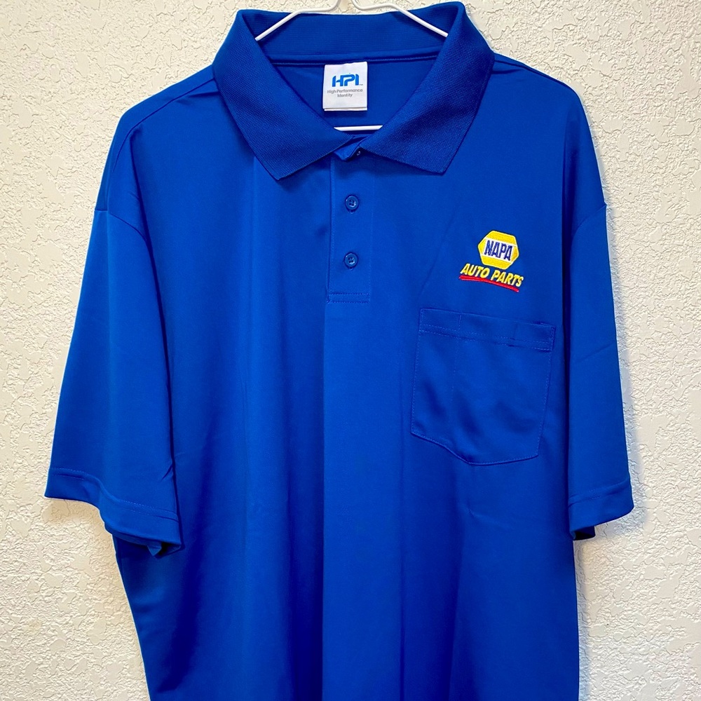 NAPA Auto Parts Embroidered Polo Shirt Blue Employee Work Uniform Unisex Size XL